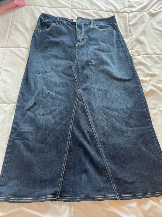 Baccini Dresses & Skirts - Baccini Denim Midi Skirt in Dark Blue